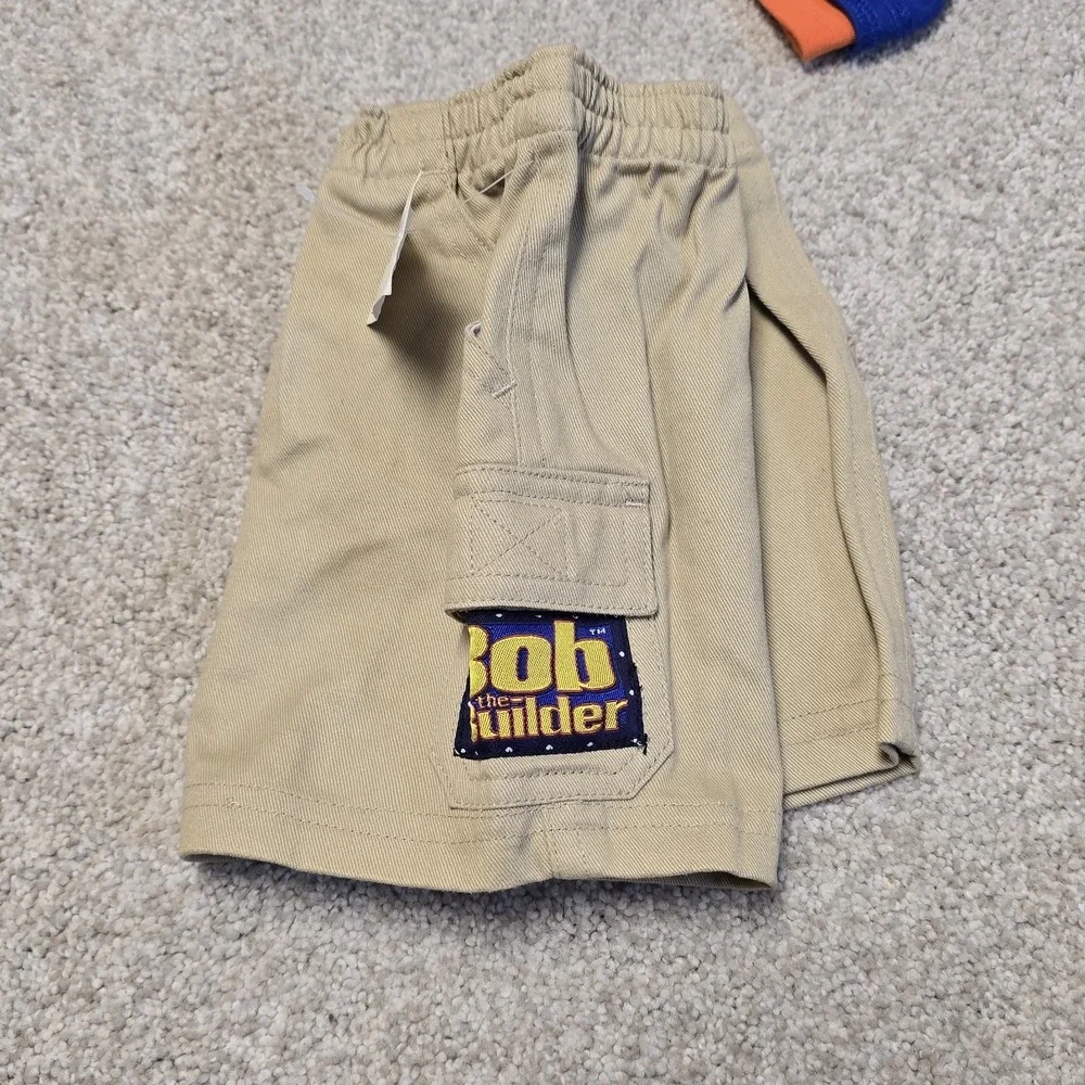 Vintage Bob the Builder Toddler Outfit Set Shirt & Shorts Blue Khaki‎ 6–9Mos NWT